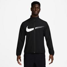 Rückansicht von Nike FORM Kapuzenjacke Herren black-white