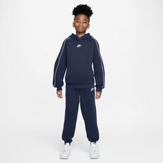 Rückansicht von Nike NSW CLUB Trainingsanzug Kinder midnight navy-white