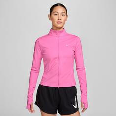 Rückansicht von Nike Swift Laufjacke Damen playful pink-reflective silv