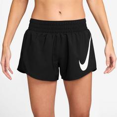 Rückansicht von Nike Swoosh Funktionsshorts Damen black-white