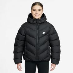 Rückansicht von Nike NSW ADP Steppjacke Kinder black-white