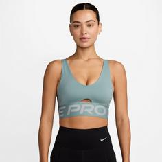 Rückansicht von Nike NP INDY PLUNGE Sport-BH Damen cannon-smokey blue-white