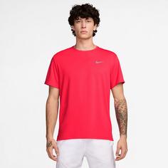 Rückansicht von Nike Miler Funktionsshirt Herren bright crimson-reflective silver