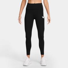 Rückansicht von Nike Tempo 7/8-Lauftights Damen black-reflective silv-white
