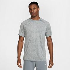 Rückansicht von Nike Stride Funktionsshirt Herren smoke grey-htr-reflective silv