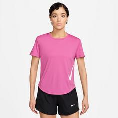 Rückansicht von Nike Tempo Swoosh Funktionsshirt Damen playful pink-white