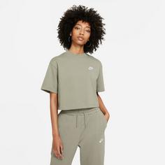 Rückansicht von Nike NSW Croptop Damen light army-white