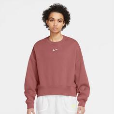 Rückansicht von Nike Essential Sweatshirt Damen canyon pink-white