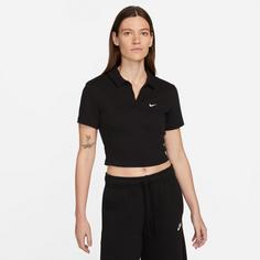 Rückansicht von Nike Essential Croptop Damen black-white