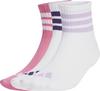 adidas RIB 3 PACK Socken Kinder - white-white-pink fusion