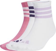adidas RIB 3 PACK Freizeitsocken Kinder white-white-pink fusion