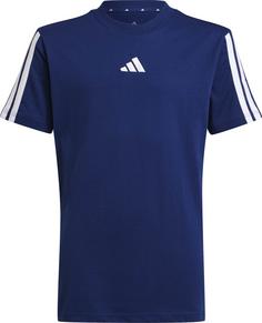 adidas 3 STRIPES T-Shirt Kinder dark blue-white