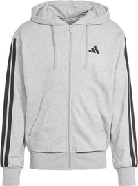 adidas 3 Streifen Kapuzenjacke Herren - mgreyh-black