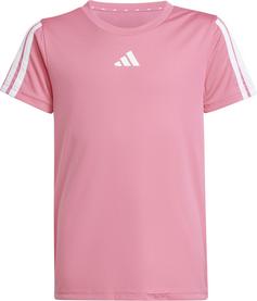 adidas JG TR-ES 3S TEE Funktionsshirt Kinder pink fusion-white