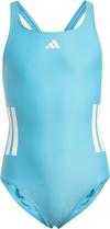 adidas 3-STRIPES C-BACK Badeanzug M&auml;dchen - lucid cyan-white