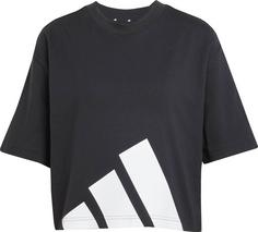 adidas T-Shirt Damen black-white