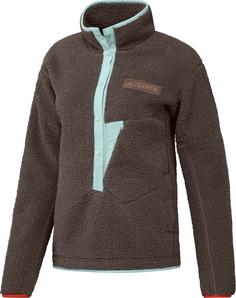 adidas XPLORIC Fleecepullover Damen earth strata-semi flash aqua
