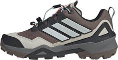 Rückansicht von adidas GTX Skychaser Wanderschuhe Damen earth strata-grey one-semi flash aqua