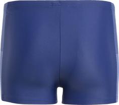 Rückansicht von adidas COLORBLOCK 3-STRIPES Kastenbadehose Kinder dark blue