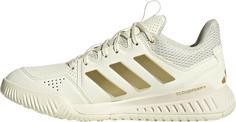 Rückansicht von adidas Court Flight Hallenschuhe Damen owhite-goldmt-cblack