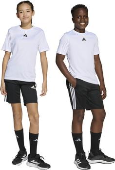 Rückansicht von adidas TRAIN ESSENTIALS 3 STRIPES Trainingsanzug Kinder white-black
