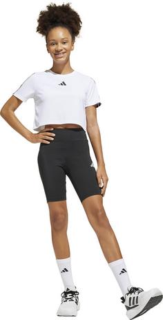 Rückansicht von adidas TRAIN ESSENTIALS 3 STRIPES Trainingsanzug Kinder white-black