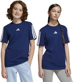 Rückansicht von adidas 3 STRIPES T-Shirt Kinder dark blue-white