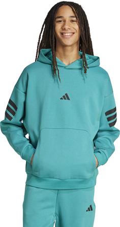 Rückansicht von adidas Future Icon Hoodie Herren pure teal
