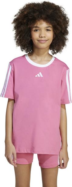 Rückansicht von adidas ESSENTIALS T-Shirt Kinder pink fusion-white