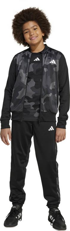 Rückansicht von adidas Essentials Camo Trainingsanzug Kinder black-white