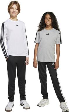 Rückansicht von adidas TRAIN ESSENTIALS 3 STRIPES Trainingshose Kinder black