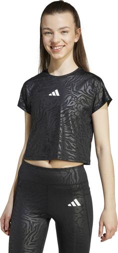 Rückansicht von adidas ALL SPORTS CROP Funktionsshirt Kinder black-white