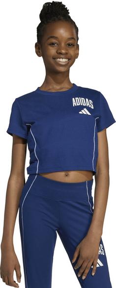 Rückansicht von adidas TRAIN ESSENTIALS COLLEGIATE Funktionsshirt Kinder dark blue-white