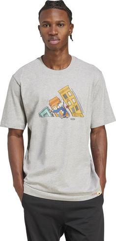 Rückansicht von adidas Skate T-Shirt Herren medium grey heather