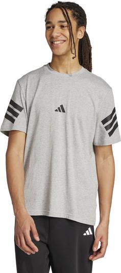 Rückansicht von adidas Future Icons 3S T-Shirt Herren medium grey heather