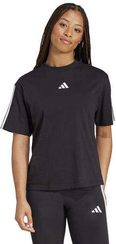 Rückansicht von adidas 3S T-Shirt Damen black-white