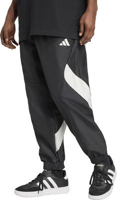 Rückansicht von adidas Stadium Polyhose Herren black-owhite