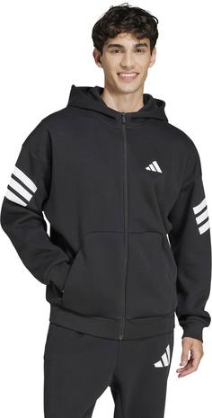 Rückansicht von adidas Future Icons 3S Sweatjacke Herren black