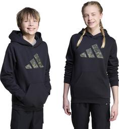 Rückansicht von adidas CAMO Hoodie Kinder black
