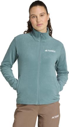 Rückansicht von adidas MULTI ESSENTIALS Fleecejacke Damen preloved teal