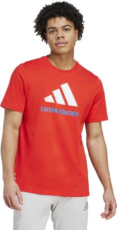 Rückansicht von adidas FC Bayern München Fanshirt Herren red-white