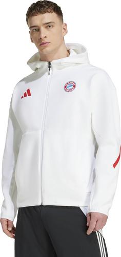 Rückansicht von adidas FC Bayern München Trainingsjacke Herren white-black