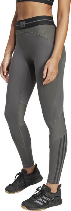 Rückansicht von adidas HYG RIB Tights Damen gresix-black