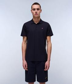Rückansicht von Napapijri Ealis Poloshirt Herren blu marine