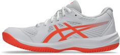Rückansicht von ASICS UPCOURT 6 Hallenschuhe Damen white-vivid coral