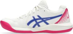 Rückansicht von ASICS GEL-DEDICATE 8 INDOOR Tennisschuhe Damen cream-dark cobalt