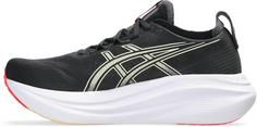 Rückansicht von ASICS GEL-NIMBUS 27 Laufschuhe Herren black-khaki