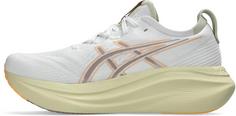 Rückansicht von ASICS GEL-NIMBUS 27 Laufschuhe Herren white-fawn