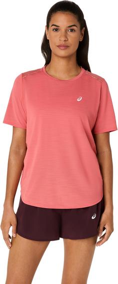 Rückansicht von ASICS ROAD Funktionsshirt Damen dark pink clay