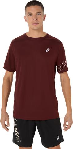 Rückansicht von ASICS Funktionsshirt Herren dark red planet